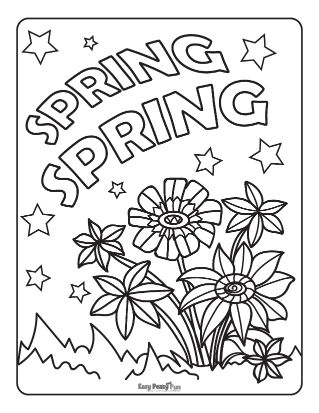 Spring coloring pages â printable coloring pages