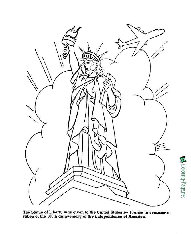 How to Draw the Statue of Liberty Tutorial Video and Coloring Page