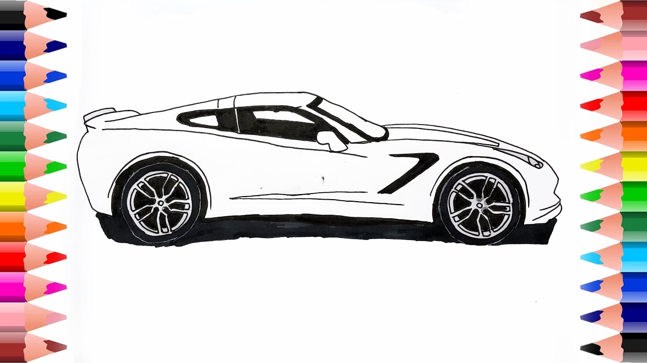 How to draw chevrolet corvette stingray