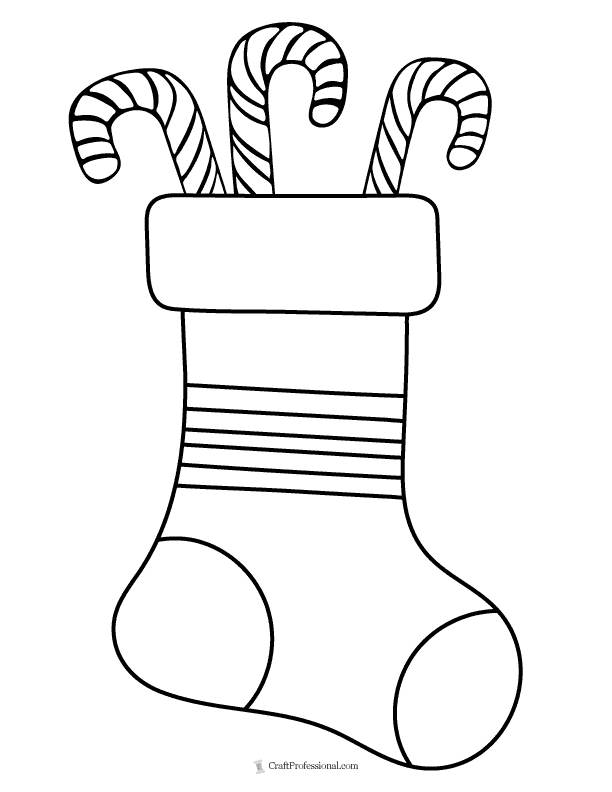 Christmas stocking coloring pages free