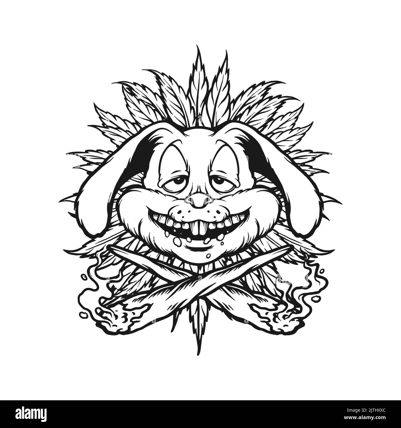 Marijuana cartoon black and white stock photos images