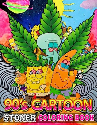 S cartoon stoner coloring book cartoon wonderful trippy psychedelic stoner coloring books for stress relief and relaxation by heidi oates