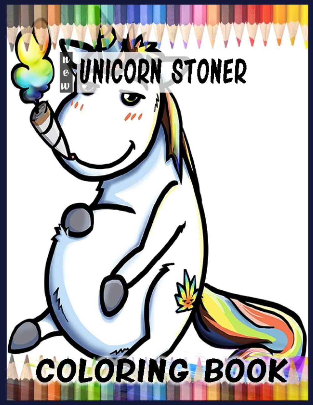 Buy unicorn stoner coloring book cartoon stoner beautiful simple designs adult psychedelic trippy coloring books for men