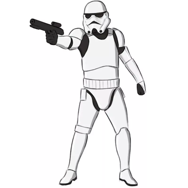 How to draw a stormtrooper