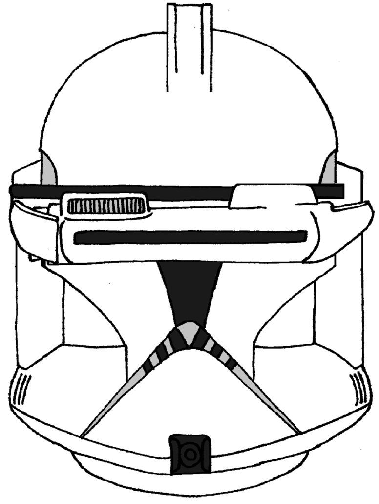 Clone trooper helmet coloring page