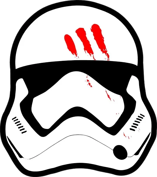 Star wars finn helmet decal sticker