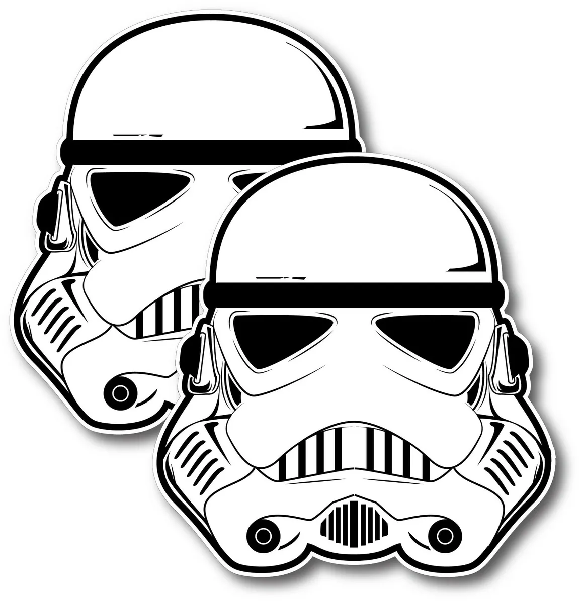 X storm trooper helmet del sticker m usa made wall window r starwars truck