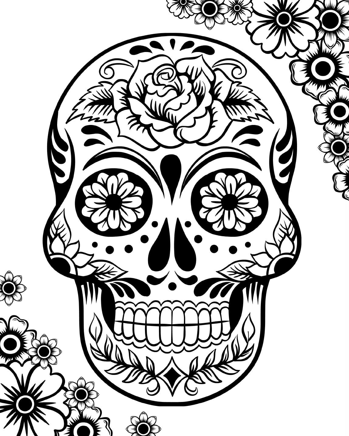 Sugar skull coloring pages