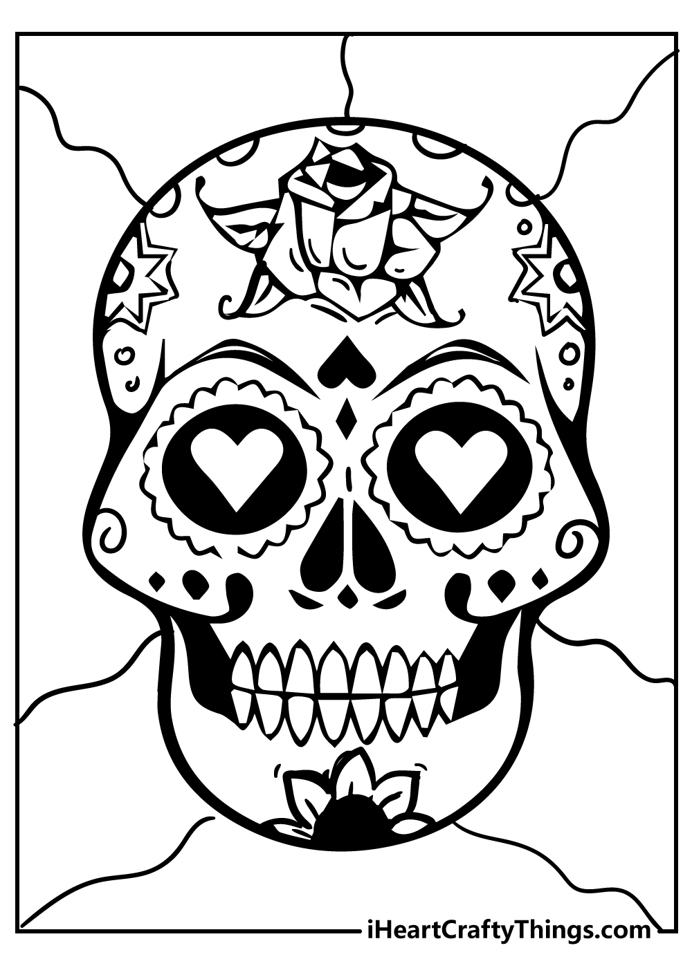 Sugar skull coloring pages free printables