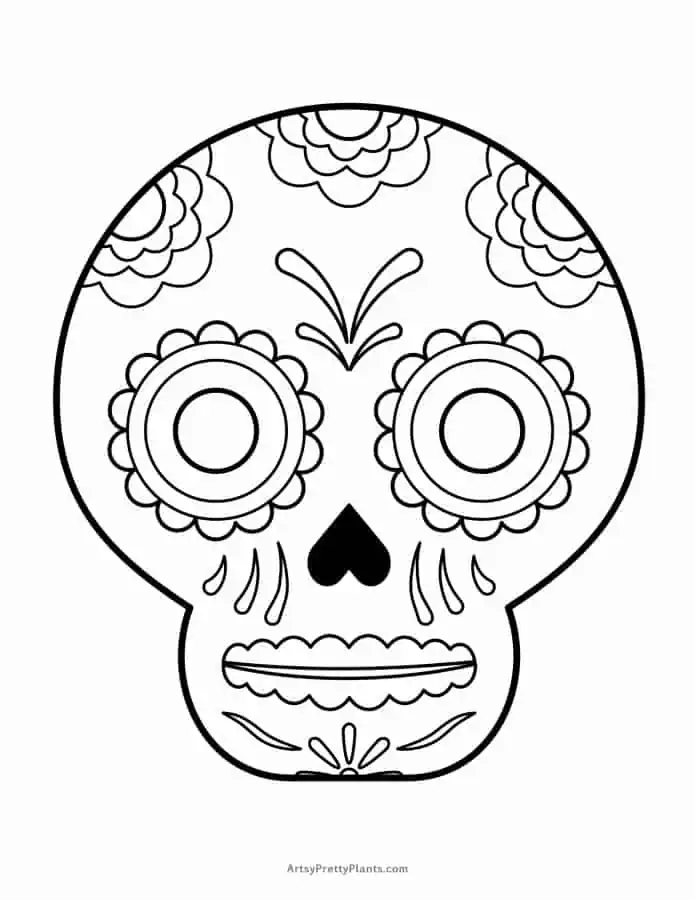 Free sugar skull coloring pages