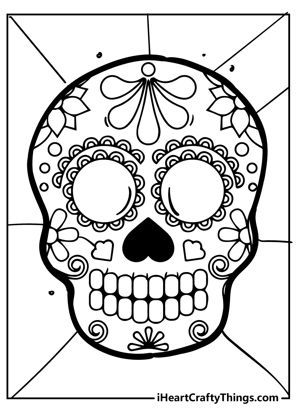 Sugar skull coloring pages free printables