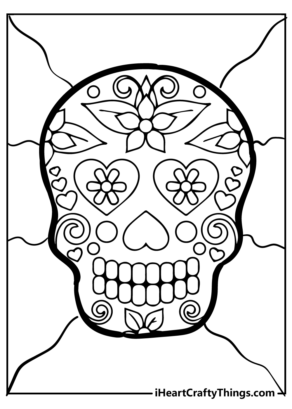 Sugar skull coloring pages free printables