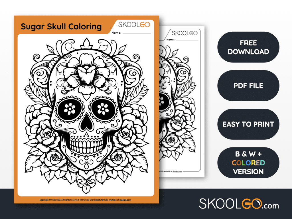 Sugar skull coloring