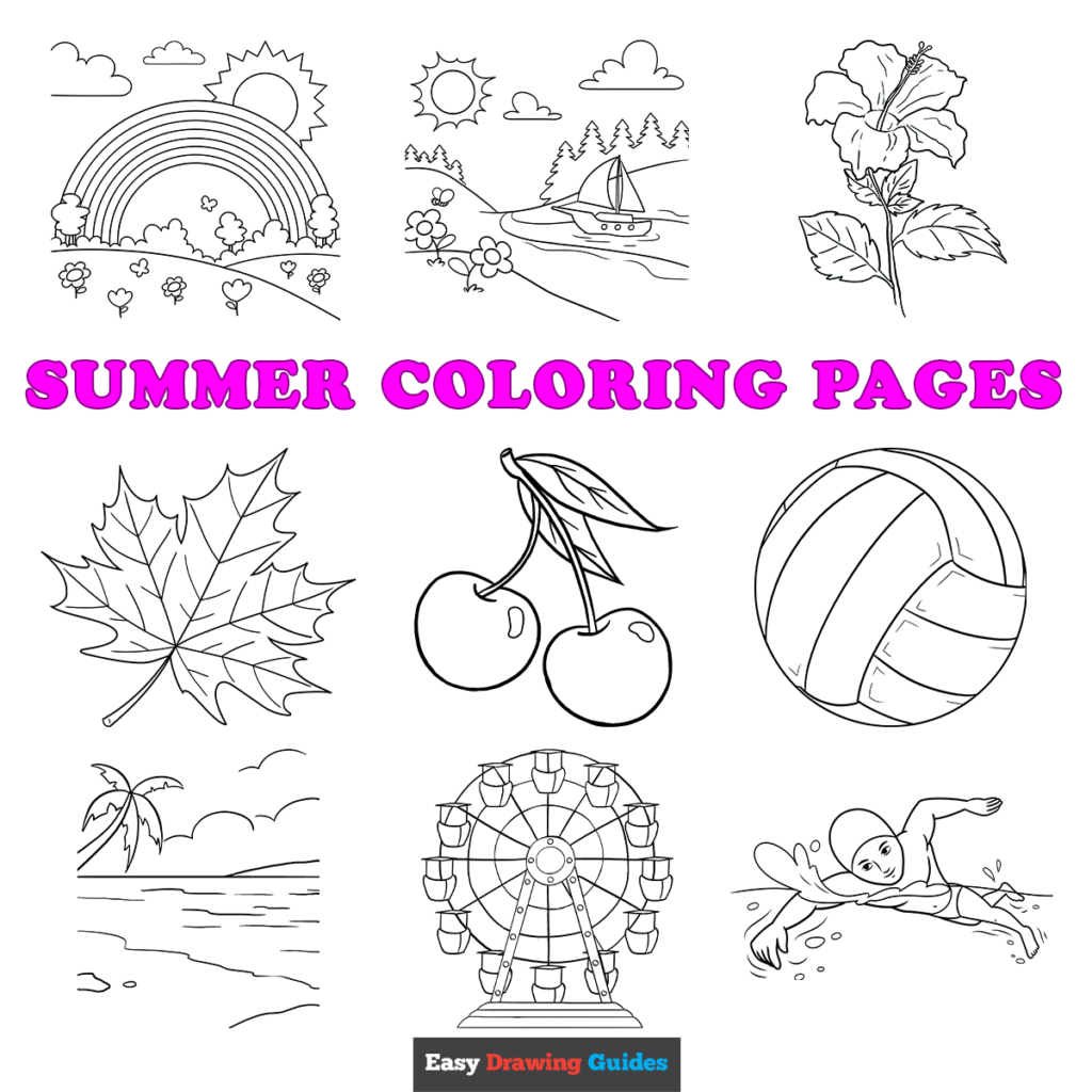 Free printable summer coloring pages for kids
