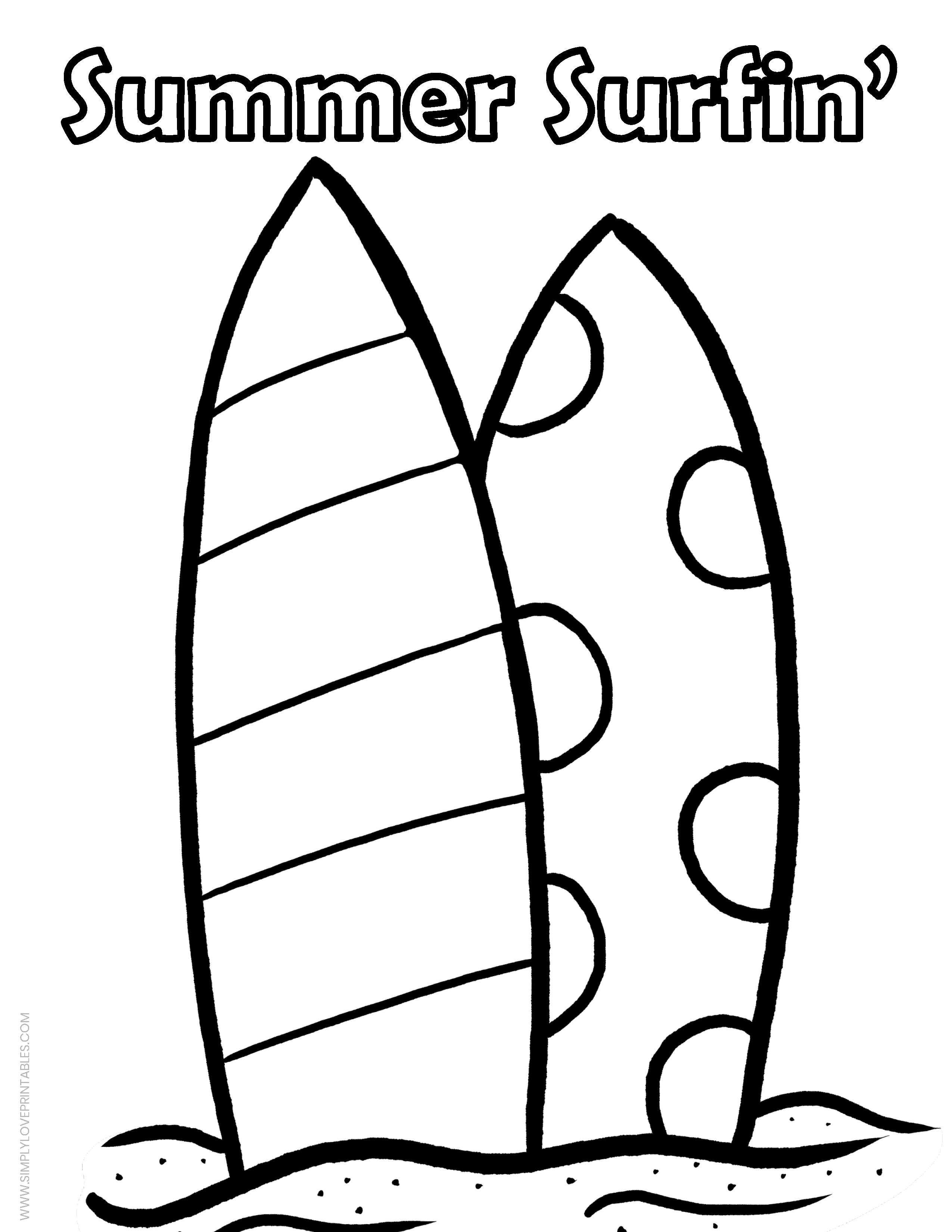 Free summer coloring pages simply love printables