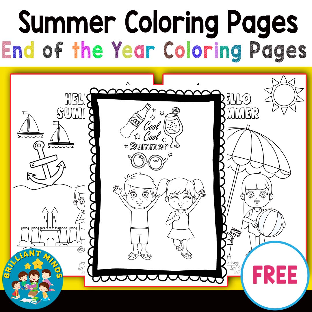 End of the year coloring pages summer coloring easy fun art free time free made by teachers