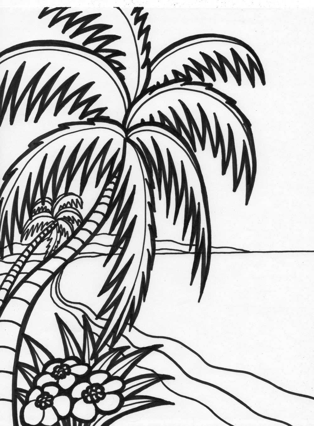 Beach coloring pages