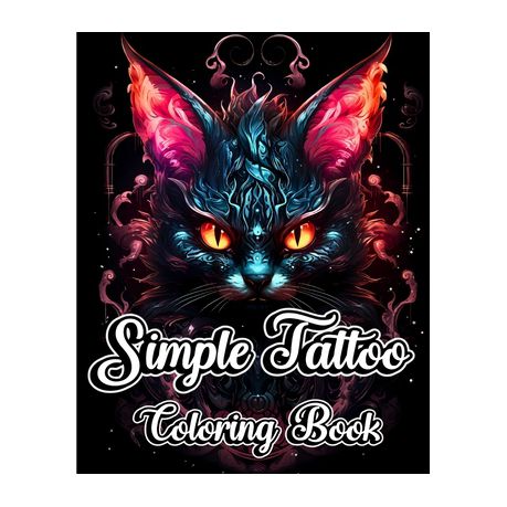 Simple tattoo coloring book beautiful coloring pages with modern tattoo design for stress relief relaxation shop today get it tomorrow