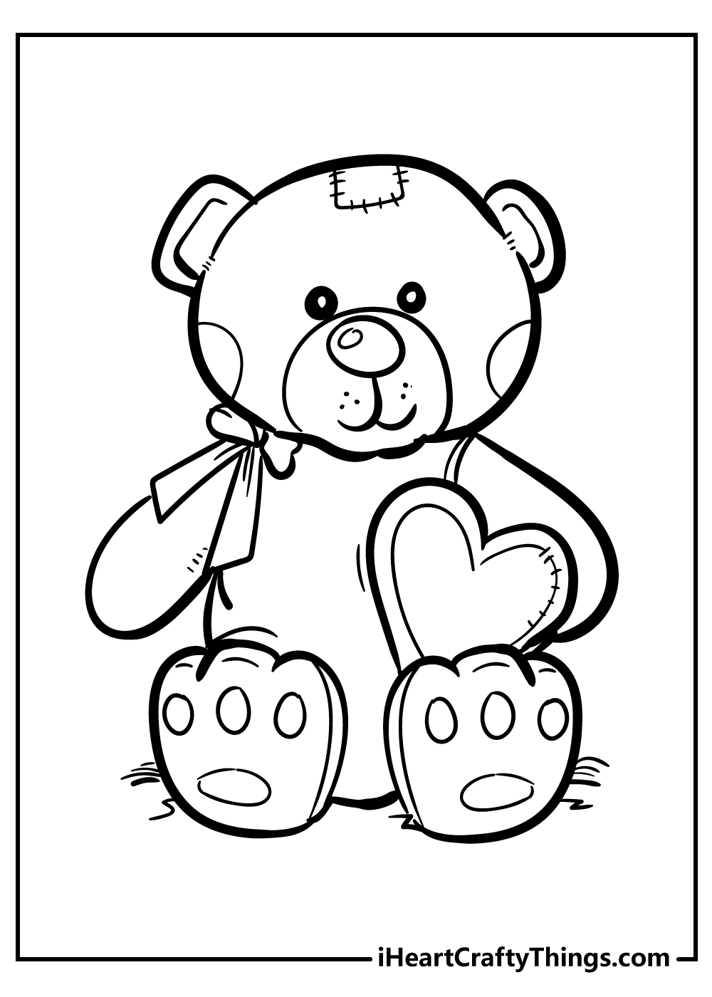 Teddy bear coloring pages free printables