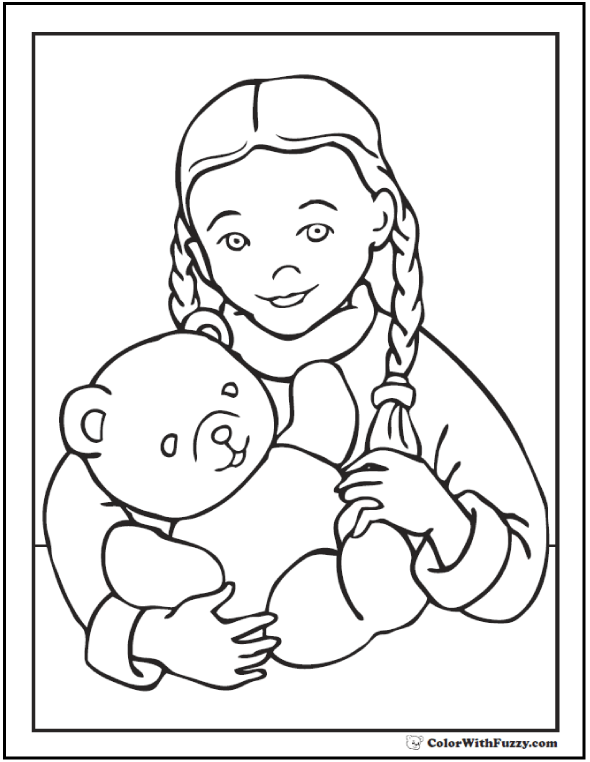 Teddy bear coloring pages for fun