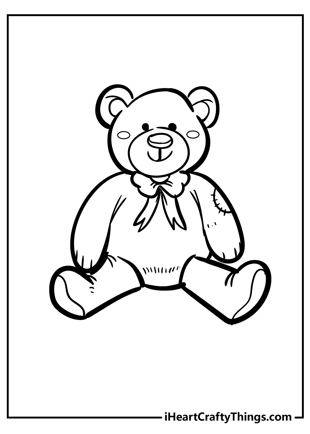 Teddy bear coloring pages free printables