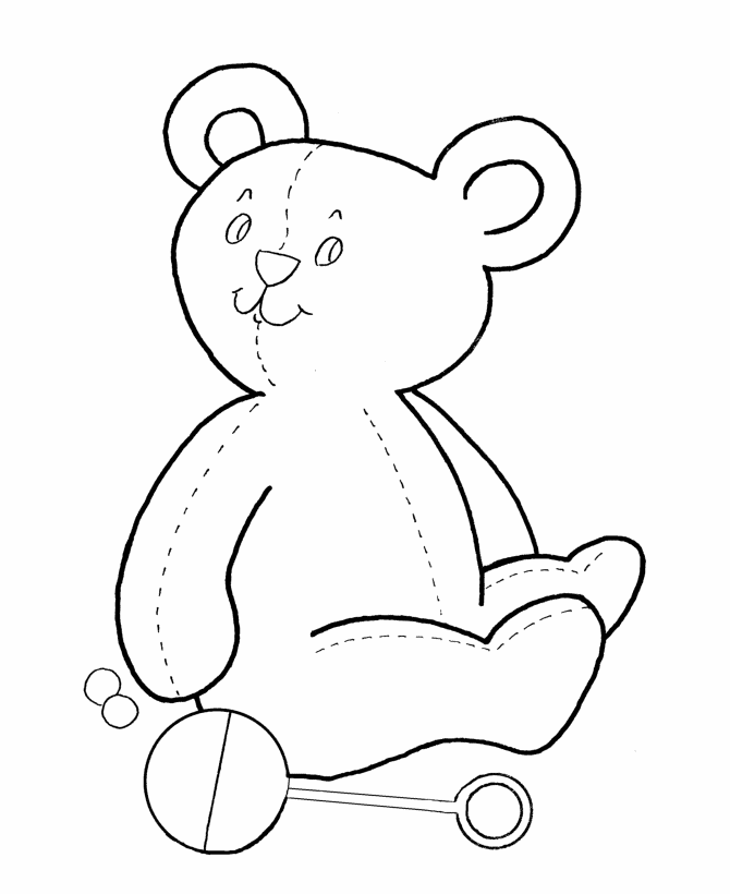 Learning years teddy bear coloring page