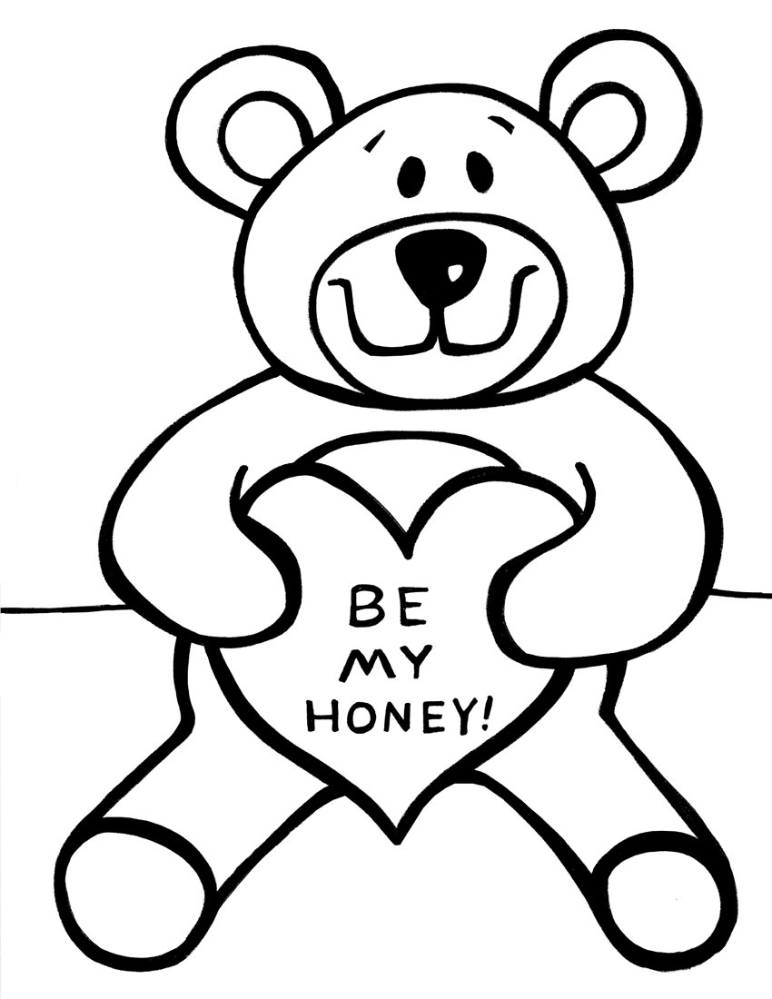 Free printable teddy bear coloring pages for kids