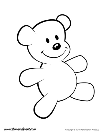 Teddy bear coloring page â tims printables