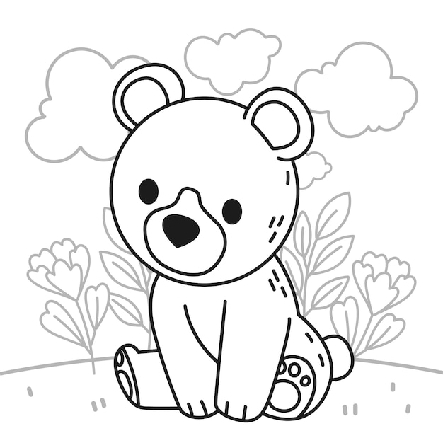 Teddy bear coloring images