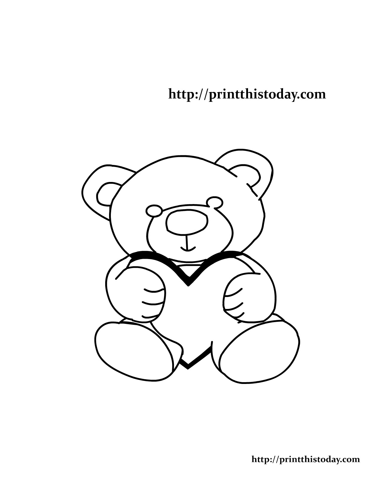 Free printable teddy bear coloring pages