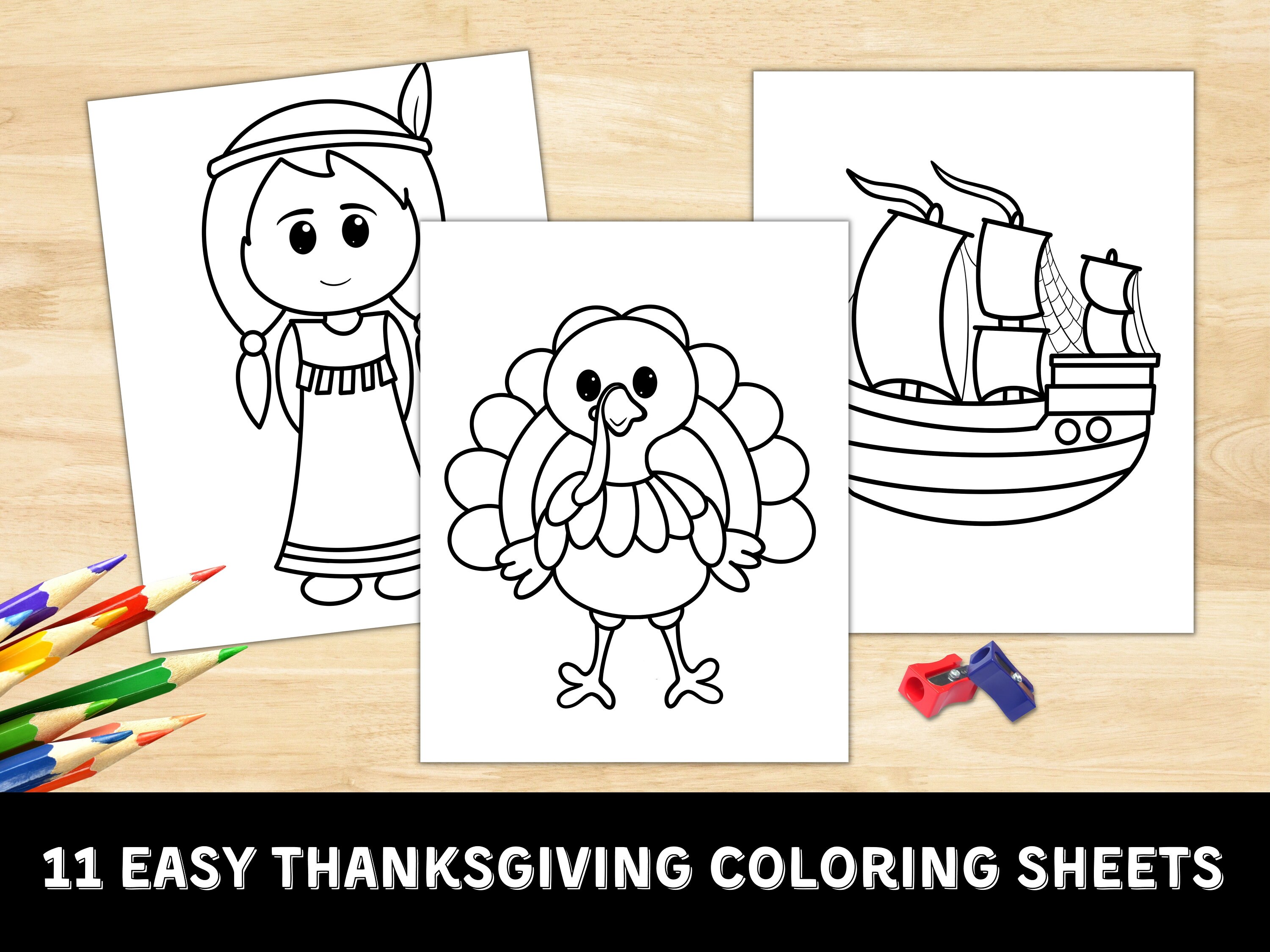 Thanksgiving coloring sheets beginner coloring page easy coloring pages preschool thanksgiving kids coloring kindergarten fall download now