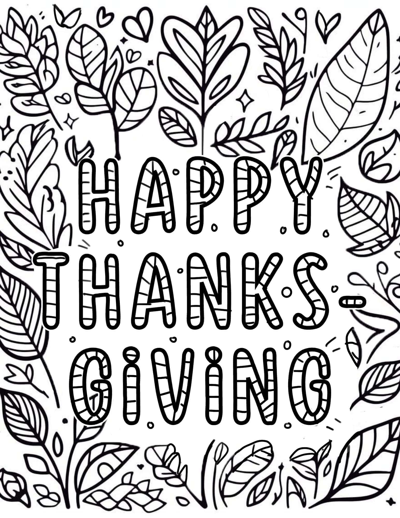 Thanksgiving coloring pages for kids and adults