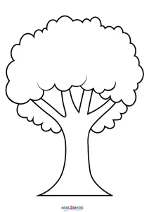 Free printable tree coloring pages for kids