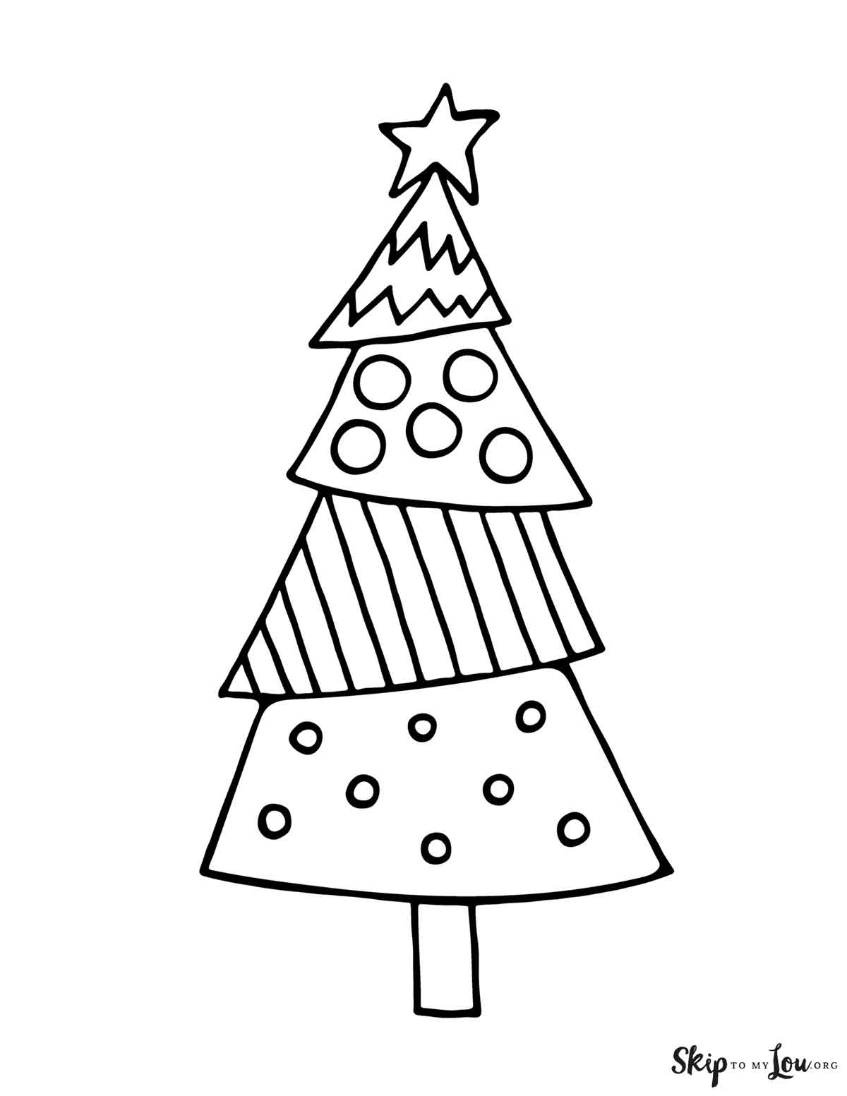 Free christmas tree coloring pages for festive fun skip to my lou