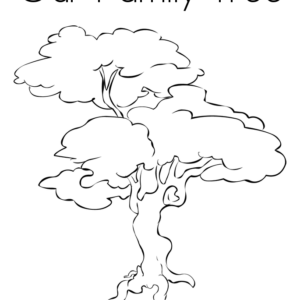 Simple tree coloring page printable for free download