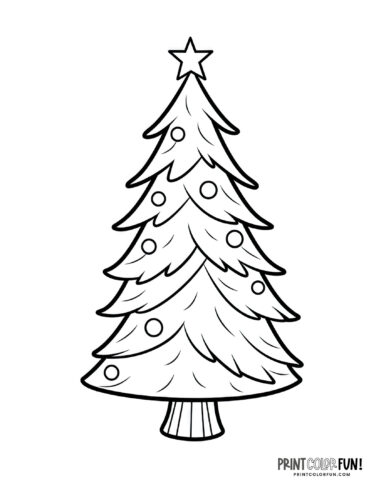 Christmas tree coloring pages clipart the ultimate free printable collection at