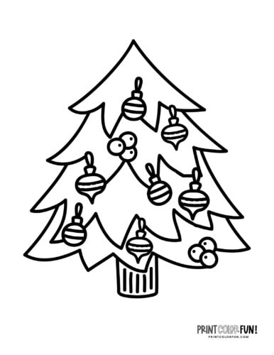 Christmas tree coloring pages clipart the ultimate free printable collection at