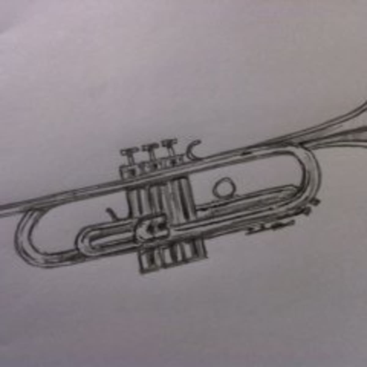 How to draw a trumpet