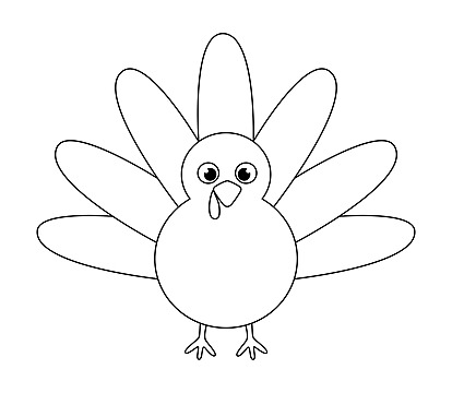 Simple turkey coloring book png transparent images free download vector files