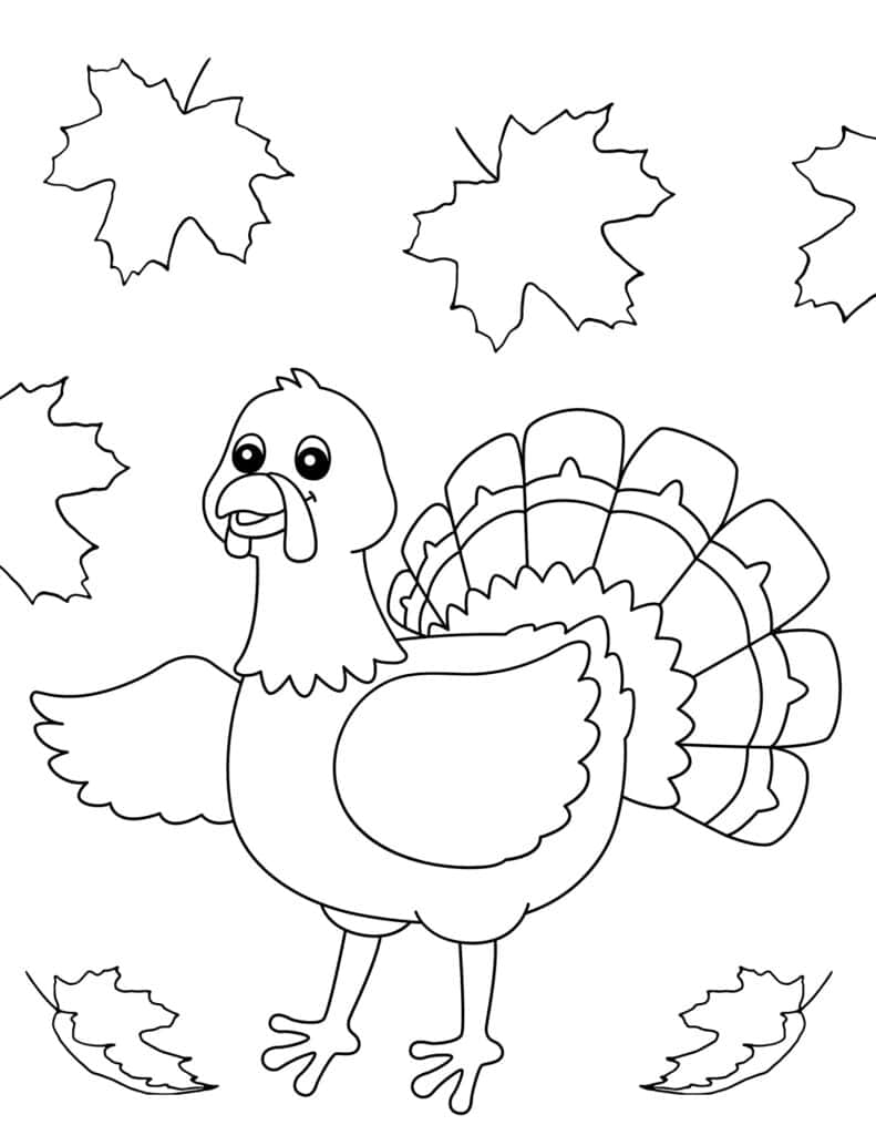 Free thanksgiving turkey coloring pages for kids