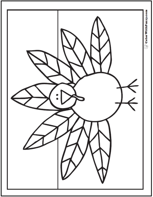 Turkey coloring pages digital interactive thanksgiving printables