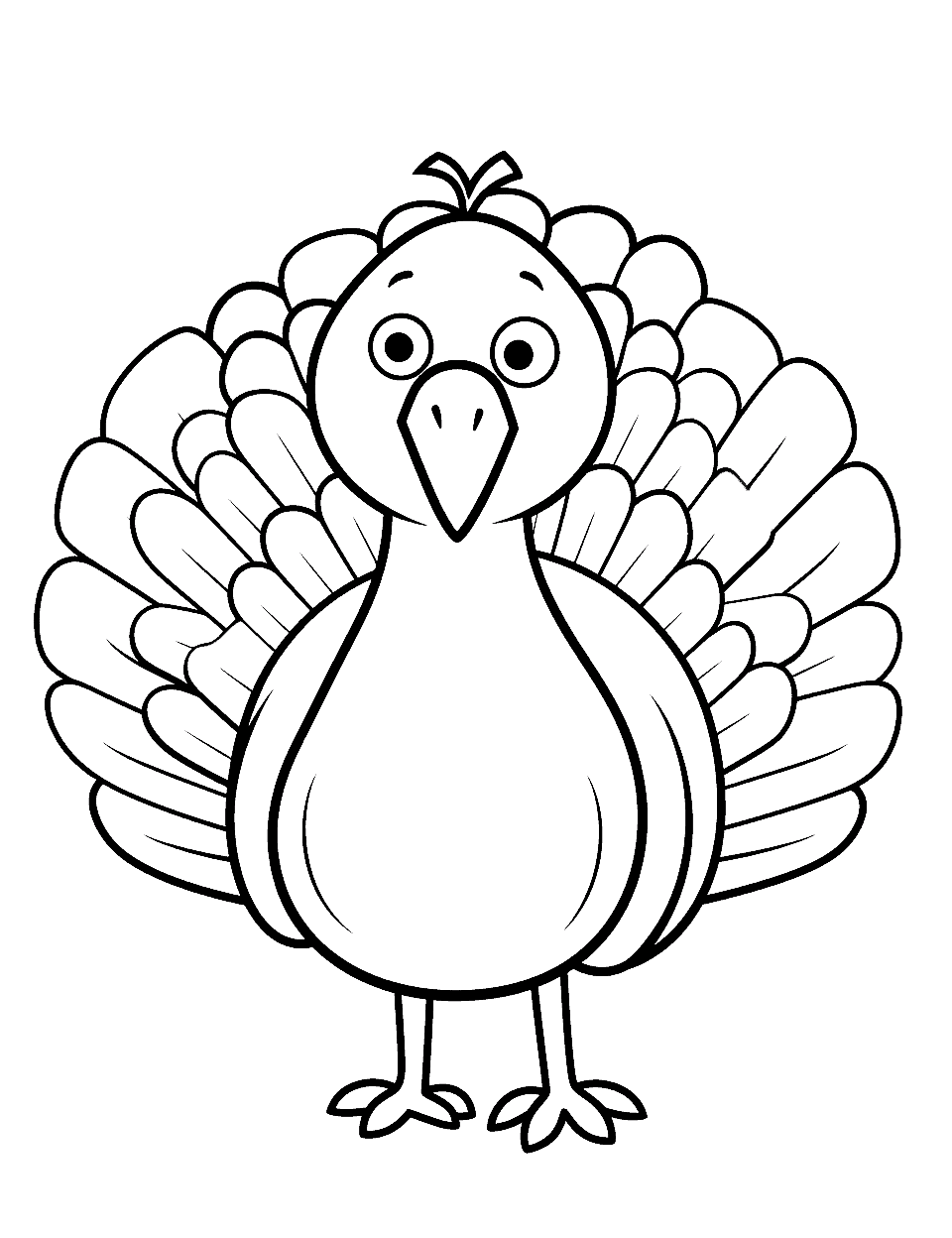 Turkey coloring pages free printable sheets