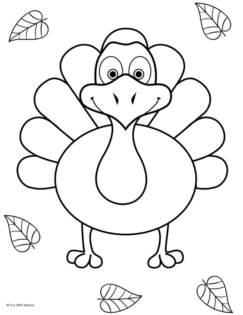 Free turkey coloring pages