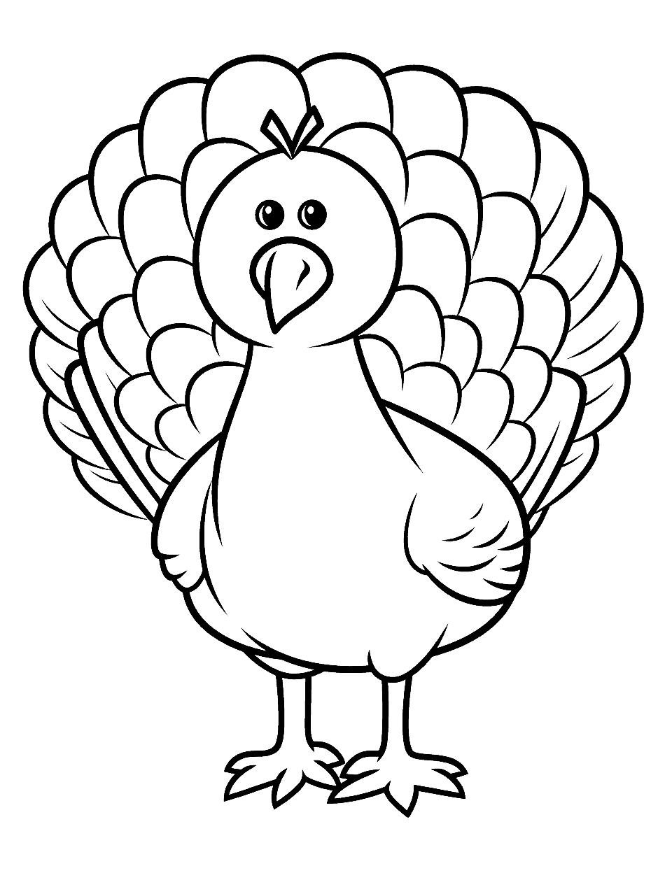 Turkey coloring pages free printable sheets