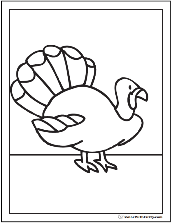 Turkey coloring pages digital interactive thanksgiving printables