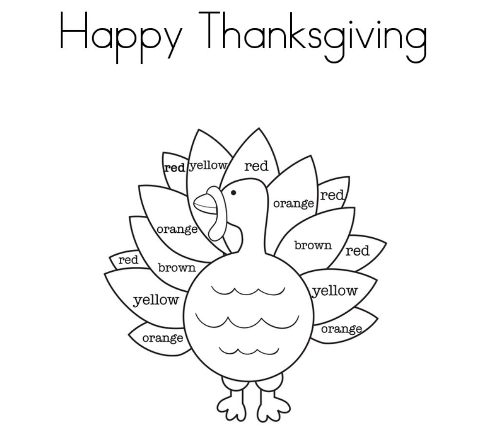 Print these free turkey coloring pages for the kids