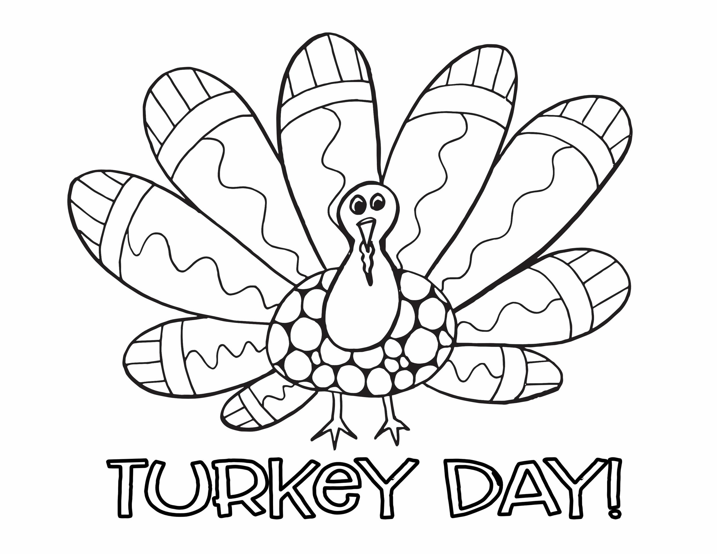 Free turkey coloring pages â stevie doodles