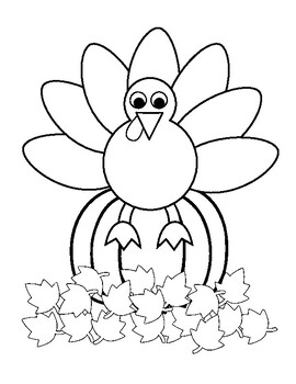 Turkey thanksgiving coloring pages easy fun cute pages by studio stephymoo