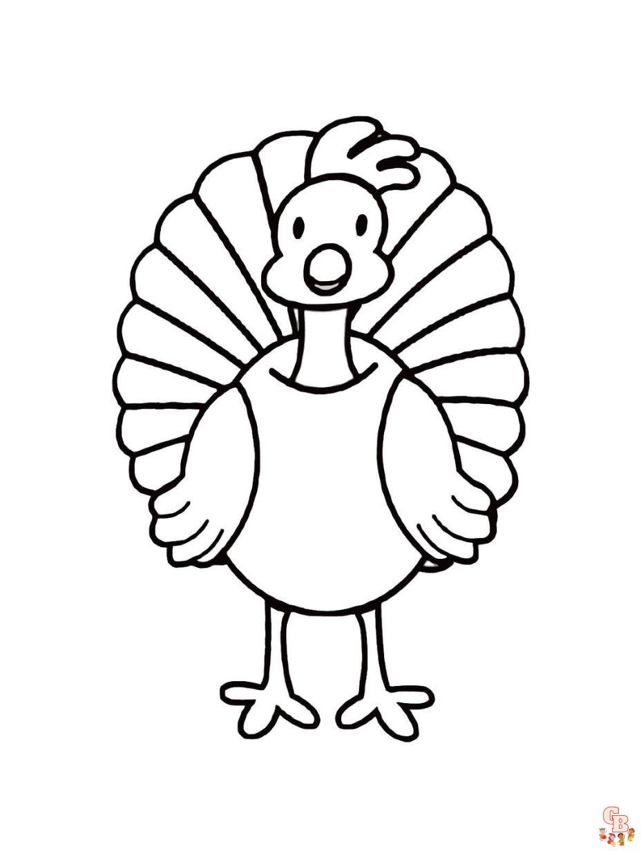 Enjoy free turkey coloring pages printable and have fun