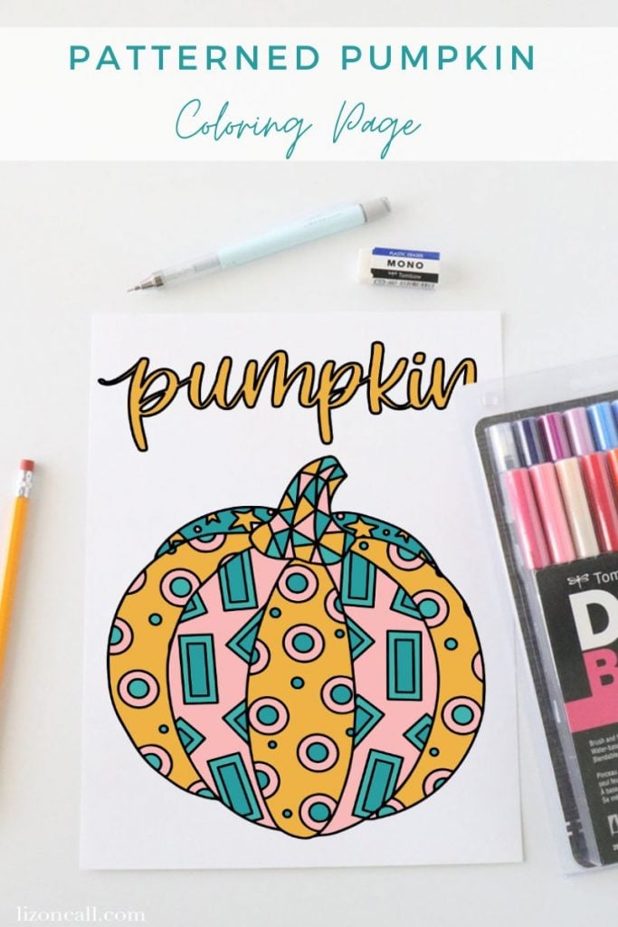 Pumpkin coloring sheet â liz on call